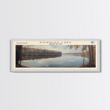 Load image into Gallery viewer, Bowdish Lake Rhode Island Framed Canvas Print, Lake House Art, Panoramic Travel Poster, Wall Art, Modern Lake Painting, Home Decor