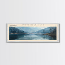 Carregar imagem no visualizador da galeria, Burnsville Lake West Virginia Framed Canvas Print, Panoramic Lake House Decor, Wall Art, Travel Poster, Modern Lake Painting, Nature Art