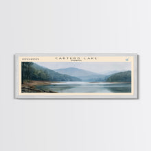 Cargar imagen en el visor de la galería, Carters Lake Georgia Framed Canvas Print, Panoramic Lake House Decor, Wall Art, Travel Poster, Rustic Lake Painting, Nature Art