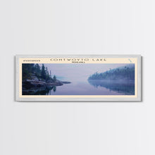 Cargar imagen en el visor de la galería, Contwoyto Lake Framed Canvas Print, Lake House Decor, Panoramic Wide Art, Travel Poster, Rustic Lake Painting, Home Decor
