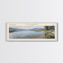 Carregar imagem no visualizador da galeria, Fish Lake Utah Framed Canvas Print, Panoramic Lake House Decor, Wall Art, Travel Poster, Tranquil Lake Painting, Nature Art
