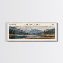 Carregar imagem no visualizador da galeria, Kakisa Lake Framed Canvas Print, Lake House Art, Panoramic Wall Art, Travel Poster, Scenic Lake Painting, Home Decor