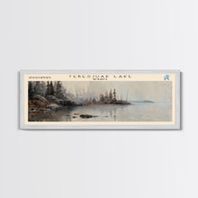 Load image into Gallery viewer, Trout Lake Canada Northwest Territories Panoramic Wall Art, Framed Canvas Print, Lake House Decor, Travel Poster, Beautiful Lake Scene, Home Decor