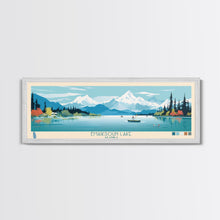 Load image into Gallery viewer, Emaiksoun Lake Alaska Framed Canvas Print, Panoramic Wall Art, Midcentury Modern, Pop Art, Bedroom Decor, Travel Poster, Nature Art