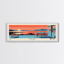 Cargar imagen en el visor de la galería, Fish Lake Utah Framed Canvas Print, Panoramic Art, Midcentury Modern, Pop Art, Living Room Wall Art, Travel Poster, Nature Painting, Home Decor