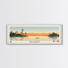 Carregar imagem no visualizador da galeria, Lake Moultrie South Carolina Framed Canvas Print, Panoramic Wall Art, Midcentury Modern, Pop Art, Bedroom Art, Travel Poster, Lake House Decor