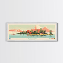 Load image into Gallery viewer, Lower Red Lake, Minnesota Panoramic Wall Art Framed Canvas Print, Midcentury Modern, Pop Art, Home Decor, Travel Poster, Living Room Art