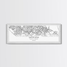Load image into Gallery viewer, Panoramic Santa Ana City Map, California Art, Map Print, Minimalist Wall Art, Canvas Art, Housewarming Gift, Street Map Art, Closing Gift