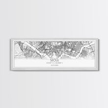Load image into Gallery viewer, Panoramic Seoul City Map, South Korea Art, Map Print, Minimalist Wall Art, Canvas Art, Housewarming Gift, Street Map Art, Closing Gift