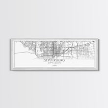 Cargar imagen en el visor de la galería, Panoramic St Petersburg City Map, Florida Art, Map Print, Minimalist Wall Art, Canvas Art, Housewarming Gift, Street Map Art, Closing Gift