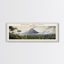 Load image into Gallery viewer, Arenal Volcano Travel Poster Print, Framed Canvas Print, Costa Rica Travel Art, Wood Framed Art, Wall Hanging, Home Decor