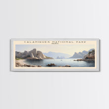 Carregar imagem no visualizador da galeria, Calanques National Park COUNTRY | Framed Travel Poster Canvas Print | Trendy Wall Art | Watercolor Painting | Living Room Art | Unique Art