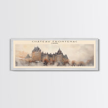 Cargar imagen en el visor de la galería, Château Frontenac COUNTRY Travel Poster Print, Framed Canvas Print, COUNTRY Travel Art, Wood Framed Art, Wall Hanging, Home Decor