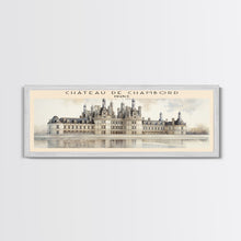 Cargar imagen en el visor de la galería, Château de Chambord Travel Poster Print, Framed Canvas Print, COUNTRY Travel Art, Wood Framed Art, Wall Hanging, Home Decor