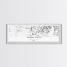 Load image into Gallery viewer, Panoramic Virginia Beach City Map, Virginia Art, Map Print, Minimalist Wall Art, Canvas Art, Housewarming Gift, Street Map Art, Closing Gift