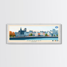 Carregar imagem no visualizador da galeria, Aberdeen, Scotland Panoramic Travel Poster Canvas Print, Aberdeen, Scotland Painting, Scotland Art, Aberdeen Panoramic Travel Art, Travel Painting