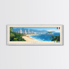 Carregar imagem no visualizador da galeria, Acapulco, Mexico Travel Poster Panoramic Canvas Print, Acapulco, Mexico Painting, Mexico Art, Acapulco Travel Art, Guest Room Painting