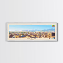 Carregar imagem no visualizador da galeria, Ad-Dawhah, Qatar Panoramic Travel Poster Canvas Print, Ad-Dawhah, Qatar Painting, Qatar Art, Ad-Dawhah Travel Art, Guest Room Painting