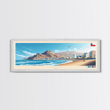 Load image into Gallery viewer, Arica, Chile Travel Poster Panoramic Canvas Print, Arica, Chile Painting, Chile Art, Arica Travel Art, Guest Room Painting