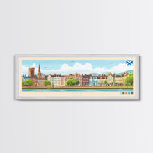 Carregar imagem no visualizador da galeria, Ayr, Scotland Panoramic Travel Poster Canvas Print, Ayr, Scotland Painting, Scotland Art, Ayr Travel Art, Living Room Painting