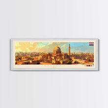 Carregar imagem no visualizador da galeria, Baghdad, Iraq Panoramic Travel Poster Canvas Print, Baghdad, Iraq Painting, Iraq Art, Baghdad Panoramic Travel Art, Travel Painting