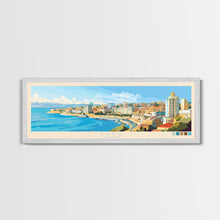 Carregar imagem no visualizador da galeria, Baku, Azerbaijan Panoramic Travel Poster Canvas Print, Baku, Azerbaijan Painting, Azerbaijan Art, Baku Travel Art, Guest Room Painting