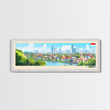 Load image into Gallery viewer, Bekasi, Indonesia Travel Poster Panoramic Canvas Print, Bekasi, Indonesia Painting, Indonesia Art, Bekasi Travel Art, Guest Room Painting