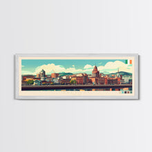 Load image into Gallery viewer, Belfast, Ireland Travel Poster Panoramic Canvas Print, Belfast, Ireland Painting, Ireland Art, Belfast Travel Art, Guest Room Painting
