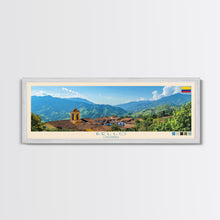 Load image into Gallery viewer, Bello, Colombia Panoramic Travel Poster Canvas Print, Bello, Colombia Painting, Colombia Art, Bello Panoramic Travel Art, Travel Painting