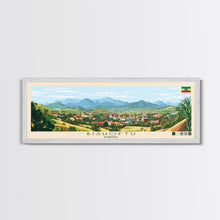 Load image into Gallery viewer, Bishoftu, Ethiopia Panoramic Travel Poster Canvas Print, Bishoftu, Ethiopia Painting, Ethiopia Art, Bishoftu Panoramic Travel Art, Travel Painting