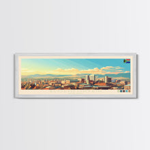 Load image into Gallery viewer, Bloemfontein, South Africa Panoramic Travel Poster Canvas Print, Bloemfontein, South Africa Painting, South Africa Art, Bloemfontein Panoramic Travel Art, Travel Painting