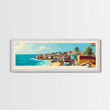 Carregar imagem no visualizador da galeria, Cape Coast, Ghana Panoramic Travel Poster Canvas Print, Cape Coast, Ghana Painting, Ghana Art, Cape Coast Panoramic Travel Art, Travel Painting