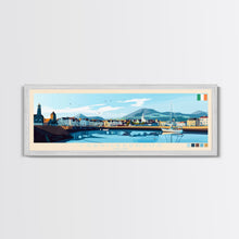 Cargar imagen en el visor de la galería, Carrickfergus, Ireland Panoramic Travel Poster Canvas Print, Carrickfergus, Ireland Painting, Ireland Art, Carrickfergus Panoramic Travel Art, Travel Painting