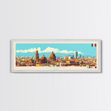 Cargar imagen en el visor de la galería, Centro, Mexico Panoramic Travel Poster Canvas Print, Centro, Mexico Painting, Mexico Art, Centro Travel Art, Guest Room Painting