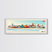 Cargar imagen en el visor de la galería, Chiclayo, Peru Panoramic Travel Poster Canvas Print, Chiclayo, Peru Painting, Peru Art, Chiclayo Travel Art, Guest Room Painting