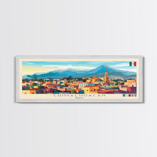 Cargar imagen en el visor de la galería, Chimalhuacan, Mexico Panoramic Travel Poster Canvas Print, Chimalhuacan, Mexico Painting, Mexico Art, Chimalhuacan Travel Art, Guest Room Painting