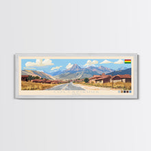 Cargar imagen en el visor de la galería, Colcapirhua, Bolivia Travel Poster Panoramic Canvas Print, Colcapirhua, Bolivia Painting, Bolivia Art, Colcapirhua Travel Art, Guest Room Painting