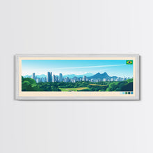 Load image into Gallery viewer, Curitiba, Brazil Panoramic Travel Poster Canvas Print, Curitiba, Brazil Painting, Brazil Art, Curitiba Travel Art, Living Room Painting