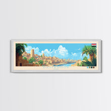 Load image into Gallery viewer, Damanhur, Egypt Panoramic Travel Poster Canvas Print, Damanhur, Egypt Painting, Egypt Art, Damanhur Travel Art, Guest Room Painting