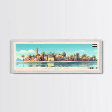 Load image into Gallery viewer, Damietta, Egypt Panoramic Travel Poster Canvas Print, Damietta, Egypt Painting, Egypt Art, Damietta Panoramic Travel Art, Travel Painting