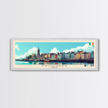 Load image into Gallery viewer, Drogheda, Ireland Panoramic Travel Poster Canvas Print, Drogheda, Ireland Painting, Ireland Art, Drogheda Travel Art, Guest Room Painting