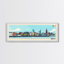 Load image into Gallery viewer, Dublin, Ireland Travel Poster Panoramic Canvas Print, Dublin, Ireland Painting, Ireland Art, Dublin Travel Art, Guest Room Painting