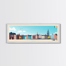 Load image into Gallery viewer, Dundalk, Ireland Travel Poster Panoramic Canvas Print, Dundalk, Ireland Painting, Ireland Art, Dundalk Travel Art, Guest Room Painting