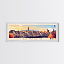 Load image into Gallery viewer, Dunfermline, Scotland Panoramic Travel Poster Canvas Print, Dunfermline, Scotland Painting, Scotland Art, Dunfermline Travel Art, Guest Room Painting