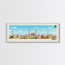 Carregar imagem no visualizador da galeria, Faisalabad, Pakistan Panoramic Travel Poster Canvas Print, Faisalabad, Pakistan Painting, Pakistan Art, Faisalabad Panoramic Travel Art, Travel Painting
