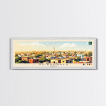 Load image into Gallery viewer, Gujranwala, Pakistan Travel Poster Panoramic Canvas Print, Gujranwala, Pakistan Painting, Pakistan Art, Gujranwala Travel Art, Guest Room Painting