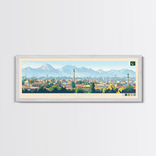 Load image into Gallery viewer, Rawalpindi, Pakistan Panoramic Travel Poster Canvas Print, Rawalpindi, Pakistan Painting, Pakistan Art, Rawalpindi Travel Art, Living Room Painting