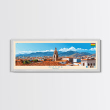 Carregar imagem no visualizador da galeria, Sucre, Bolivia Panoramic Travel Poster Canvas Print, Sucre, Bolivia Painting, Bolivia Art, Sucre Travel Art, Living Room Painting