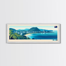 Load image into Gallery viewer, Tauranga, New Zealand Travel Poster Panoramic Canvas Print, Tauranga, New Zealand Painting, New Zealand Art, Tauranga Travel Art, Guest Room Painting