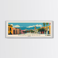 Carregar imagem no visualizador da galeria, Aguascalientes, Mexico Panoramic Canvas Print, Aguascalientes, Mexico Painting, Mexico Art, Aguascalientes Travel Poster, Travel Art, Guest Room Painting